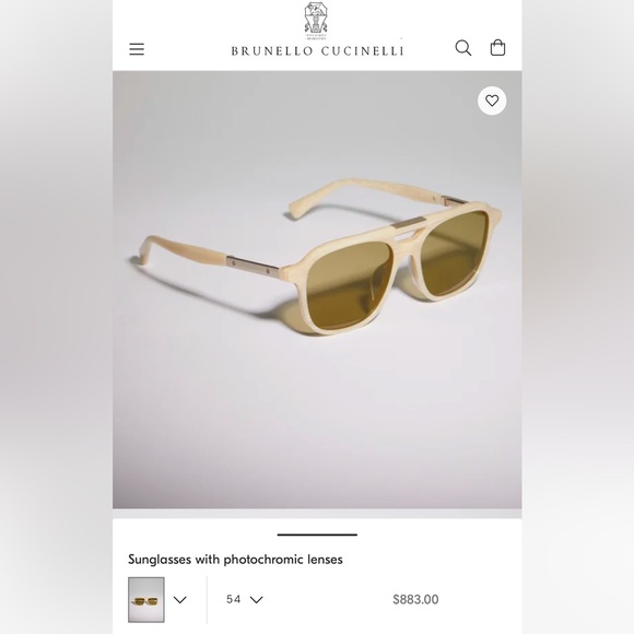 Brunello Cucinelli Unisex Sunglasses with photochromic lenses - Picture 5 of 8